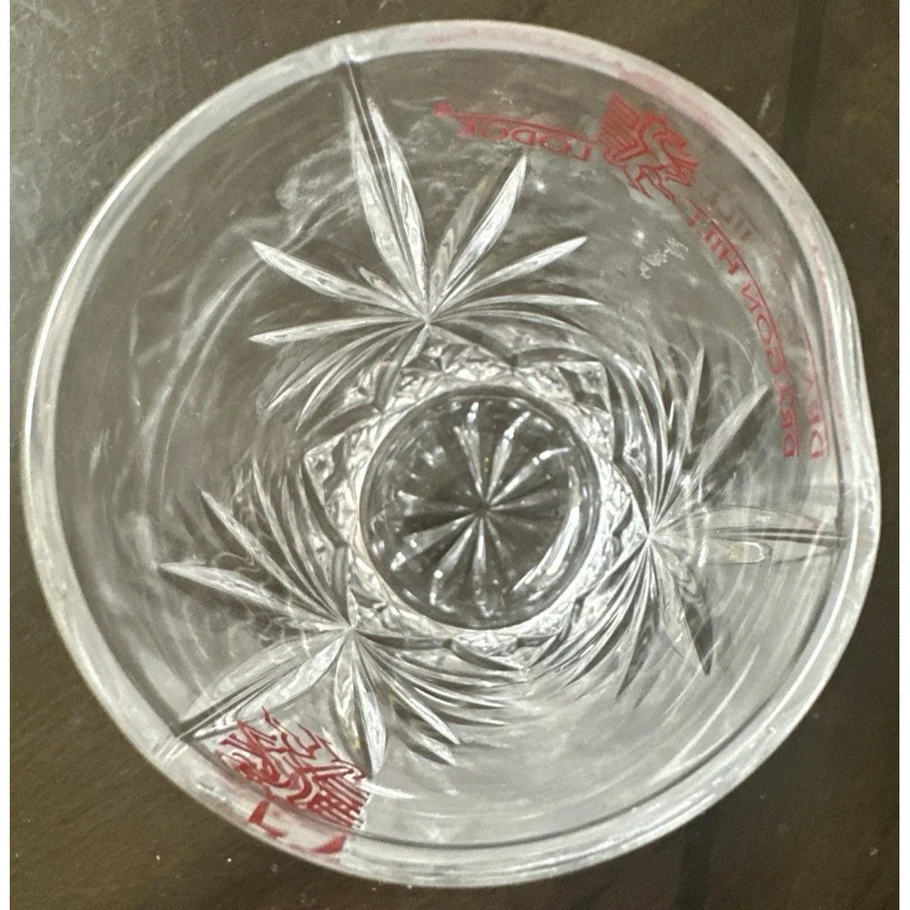 Rare Dragon Hill Lodge South Korea Studio Crystal Highball Tumbler Military Bar